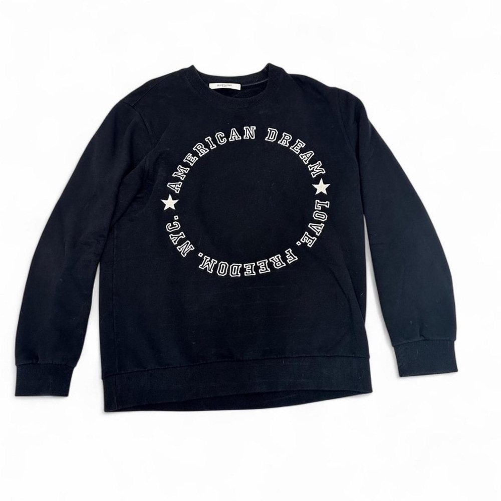 Givenchy American Dream Crewneck Embroidered Sweatshirt Size L Authentic